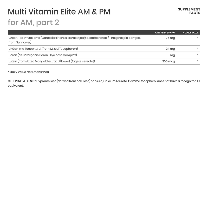 Multi-Vitamin Elite AM and PM - Karim Chubin