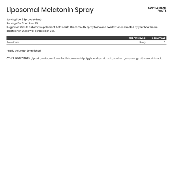 Liposomal Melatonin Spray
