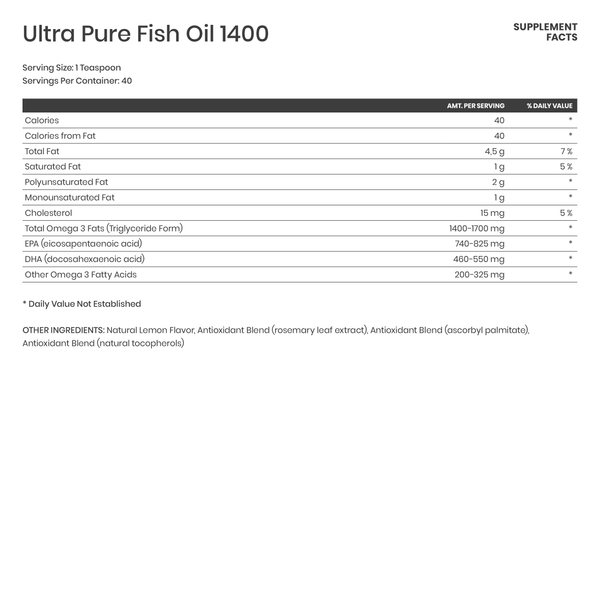 Ultra Pure Fish Oil 1400