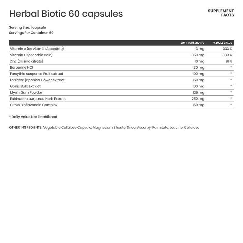 Herbal Biotic 60 capsules - Karim Chubin