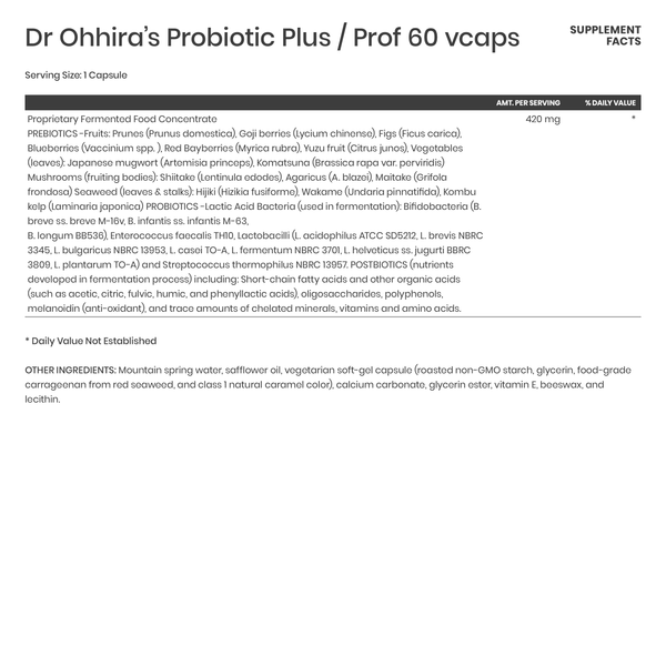 Dr Ohhira's Probiotic Plus/Prof