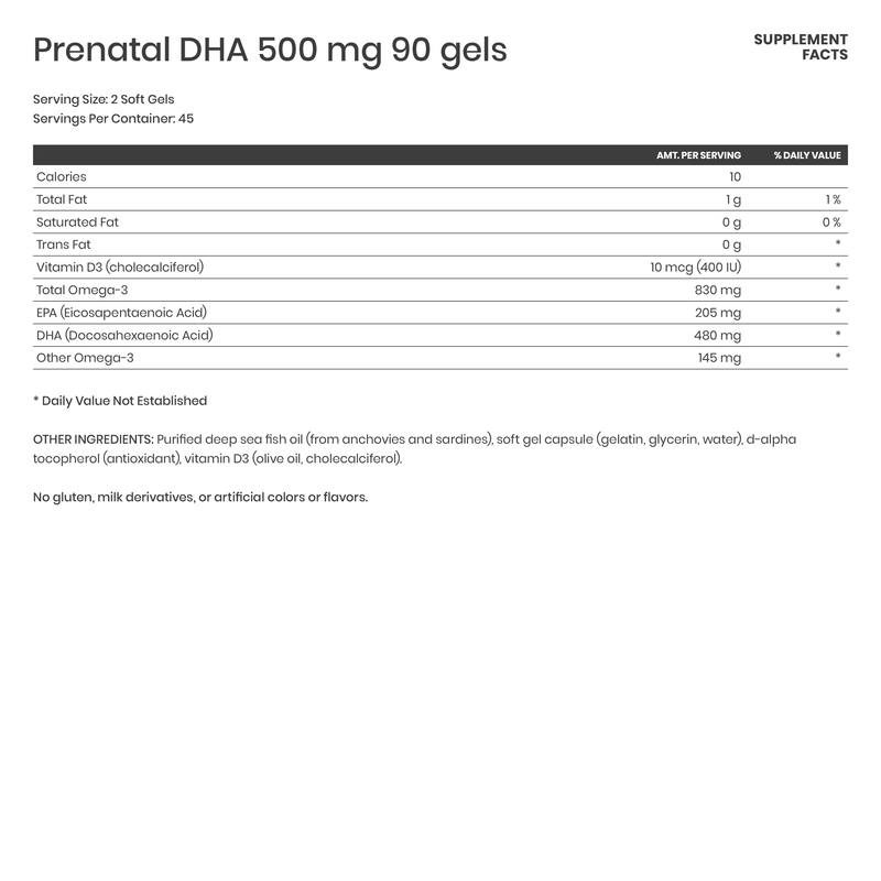 Prenatal DHA 500 mg